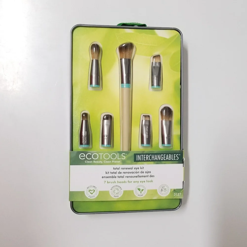 EcoTools Interchangeables Total Renewal Eye Makeup Brush Kit Cruelty Free NWT